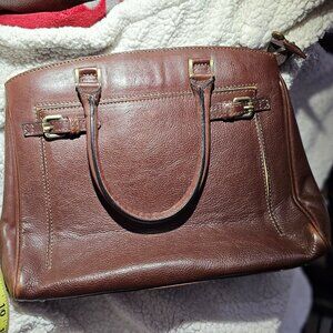 Florence Leather Market Classic Tan Handbag – Made in Italy, Genuine Leather